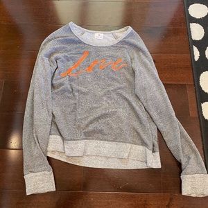 SUNDRY Grey Love Sweater Size 2